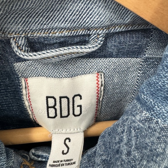 BDG FRANKIE PATCHWORK DENIM JACKET, SZ Small Women's Blue - Picture 6 of 10